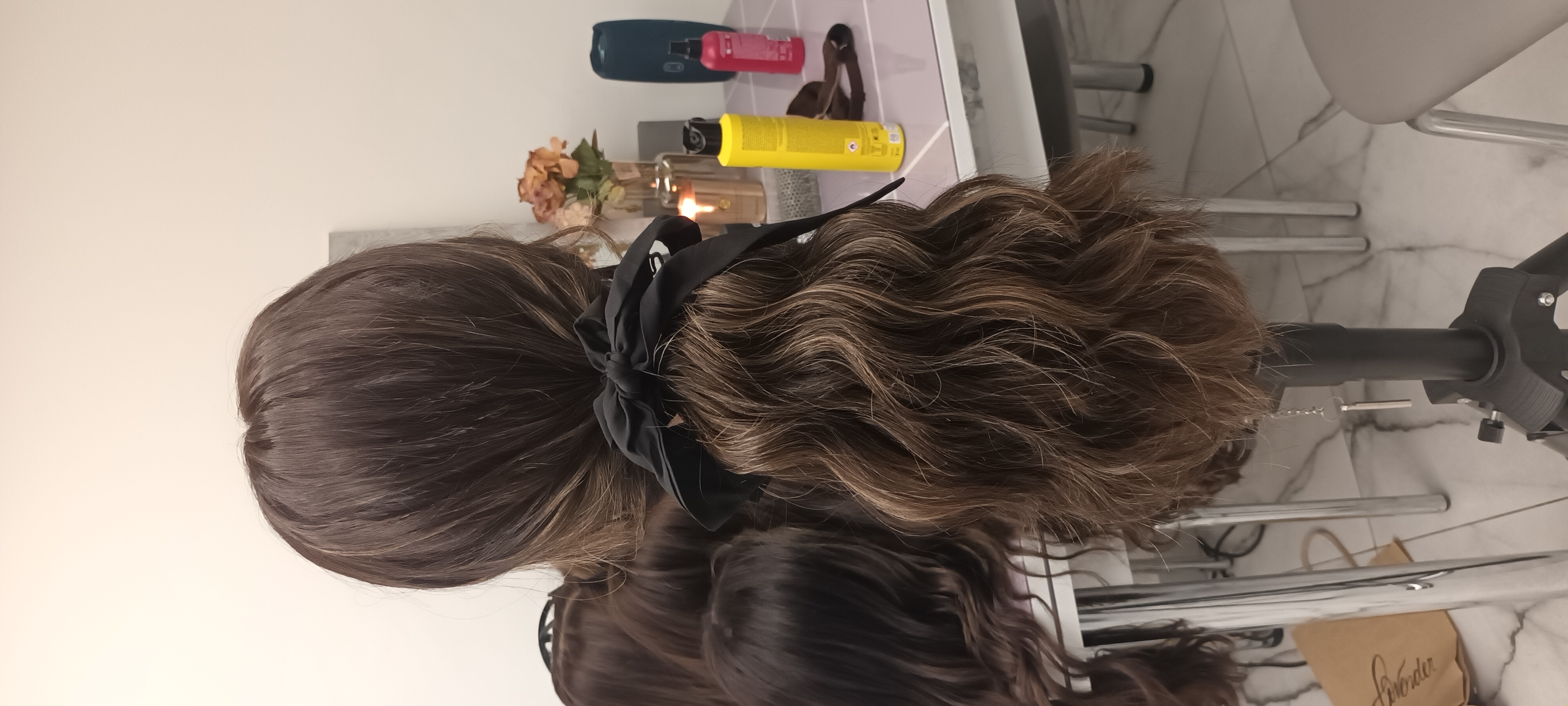 Hair styled by Sara
