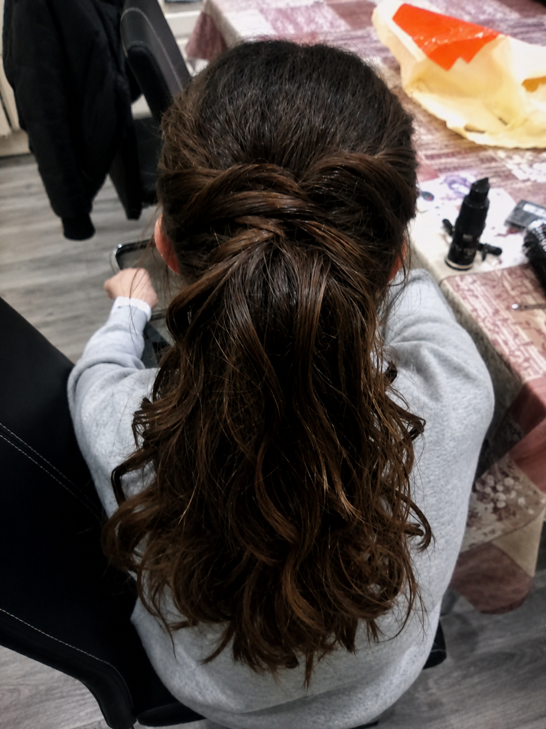 Hair styled by Sara