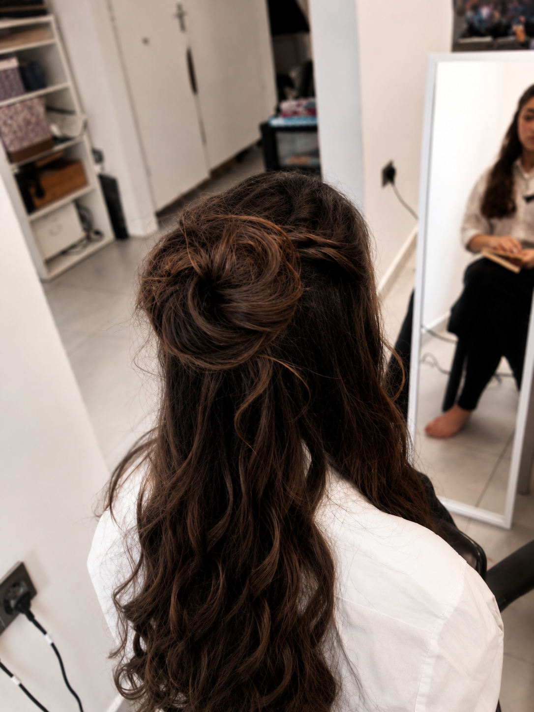 Hair styled by Sara